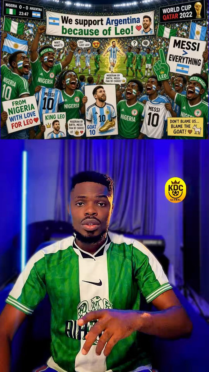 A lot of Nigerians Supported Argentina Against Nigeria in the Worldcup because of Lionel Messi #argentina #messi #worldcup #nigeria #lionelmessi