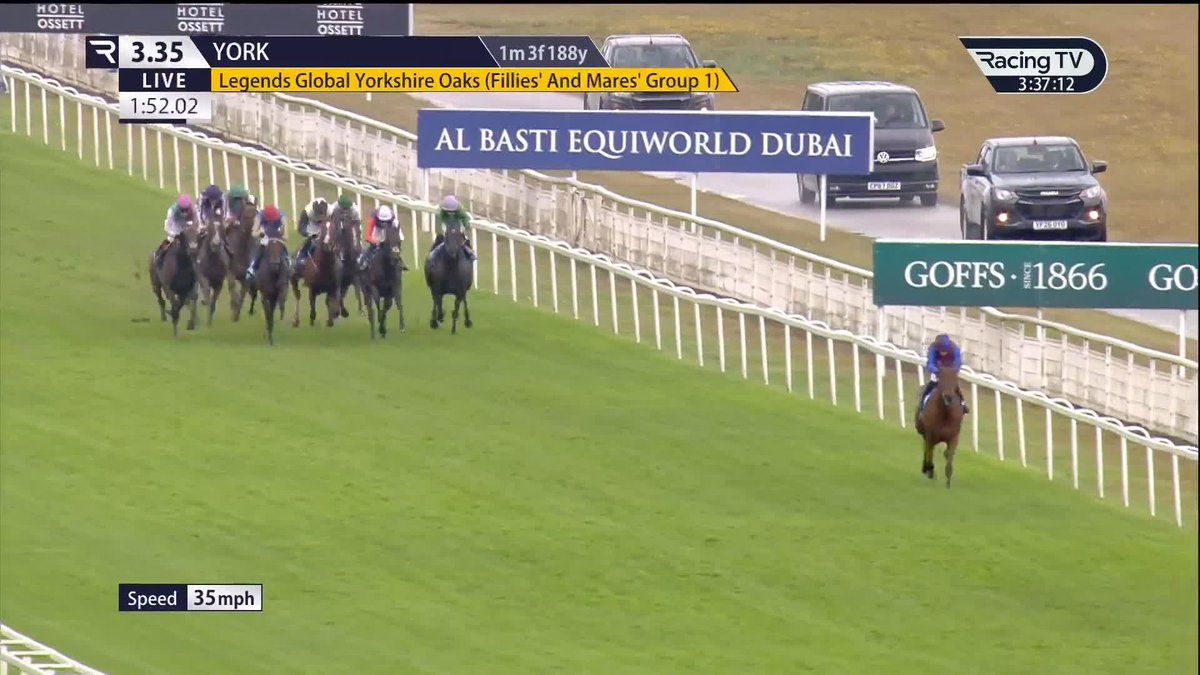 King George winner Kalpana follows up - 𝐣𝐮𝐬𝐭 - in a remarkable £600,000 Group 1 Legends Global Yorkshire Oaks! York Racecourse