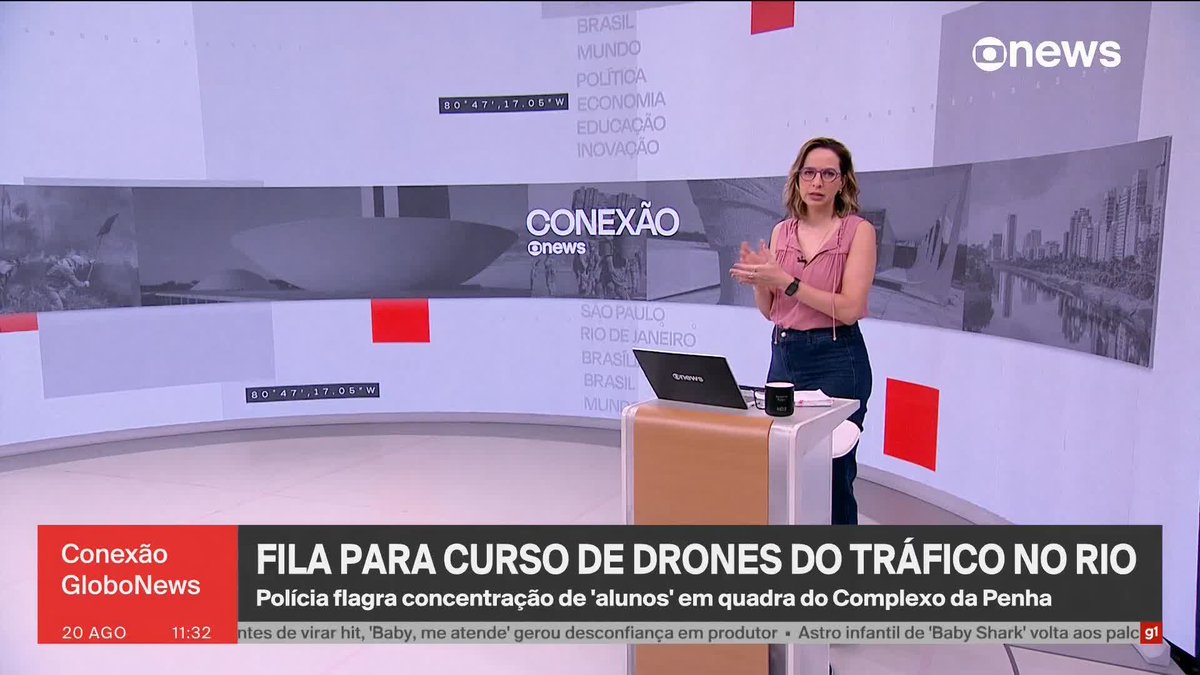 Imagens feitas pela polícia mostram fila para curso de operação de drones dado por traficantes no Rio de Janeiro. Confira o momento. ➡️ #ConexãoGloboNews - de segunda a sexta, às 11h, na #GloboNews. Assista na TV e no Globoplay