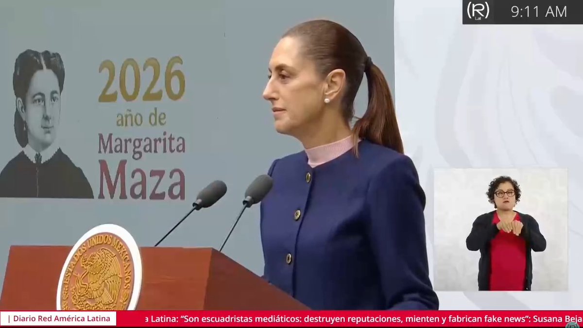 🇲🇽 🌐 CERIMEDO Y LAS REDES DE DESINFORMACIÓN: “CLARO QUE OPERAN EN MÉXICO” 🔴 La presidenta Claudia Sheinbaum respondió a la pregunta de nuestro compañero Ricardo Pérez sobre Fernando Cerimedo, la presunta operación de agencias extranjeras y el uso de cuentas falsas, bots e inteligencia artificial para fabricar tendencias y propagar noticias falsas en México. 📌 El desafío, señaló, es informar, explicar cómo funcionan estas redes y discutir una regulación que no implique censura. 📺 #SINSONTE |