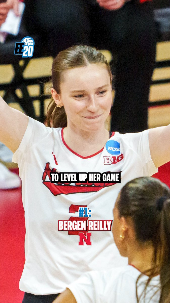 We've reached No. 1 in Emily Ehman's Top 20 Players countdown, and the same Nebraska Volleyball star has claimed the top spot in BACK-TO-BACK years 🔥 Bergen Reilly is in for a big year 🏐