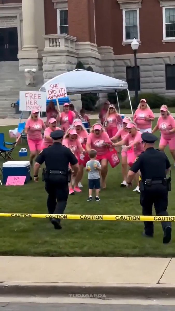 A boy wandered too close to the child murderer celebration and had to be rescued by the police before he was strangled to death.
