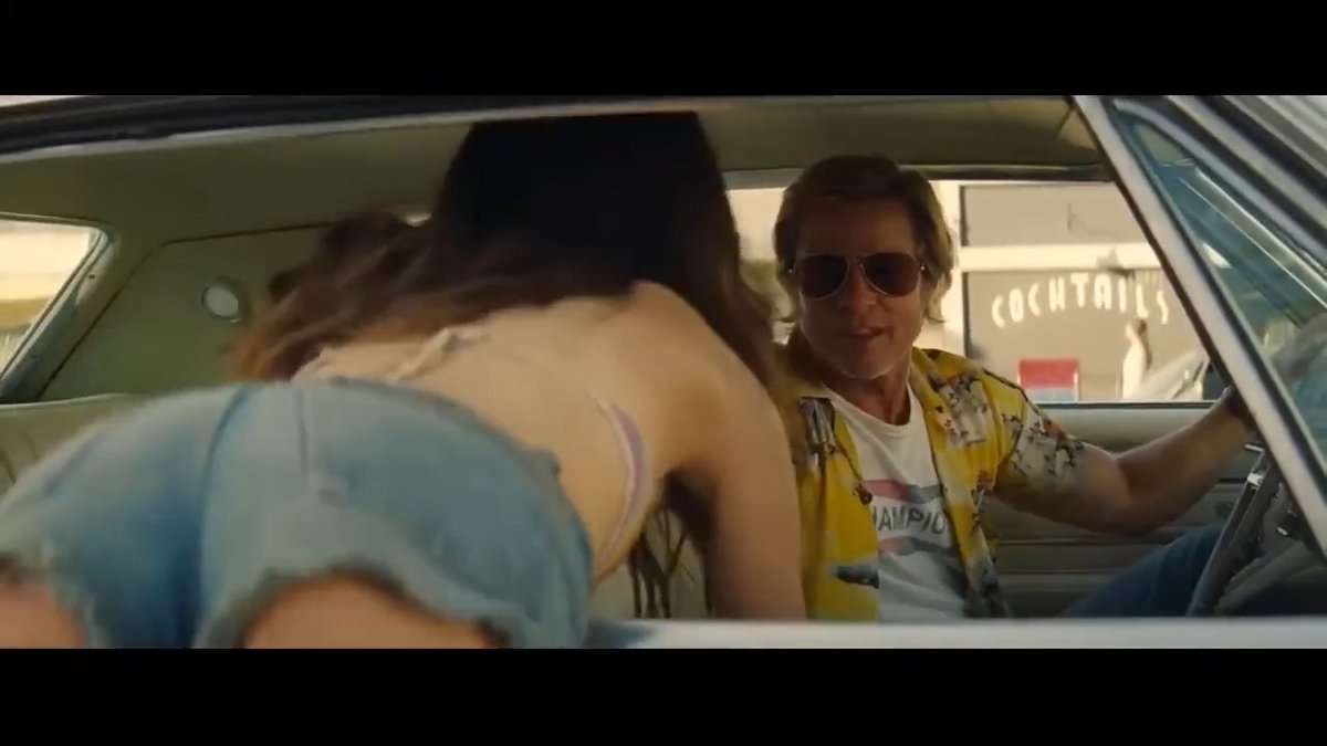 Pitt’s spidey senses are already activated when she tells him she’s living at Span Ranch with a bunch of friends “like her”. He knows the owner of Span Ranch, shot movies there 8yrs ago, and already suspects what turns out to be the case - a bunch of hippies are squatting there, exploiting the owner. He only agreed to driver her out there to check on George. So when she starts coming onto him, he’s already not interested, on top of her being underage. But he plays it supremely cool the whole way. Man values his freedom above anything else