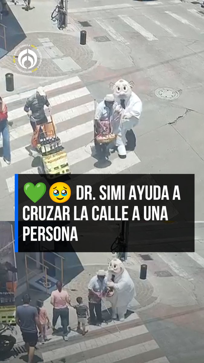 🥹💚 ¡Por esto! Dr. Simi ayudó a una persona ciega a cruzar la calle y se ganó nuevamente el corazón de todos. #RFmx #Imperdible
