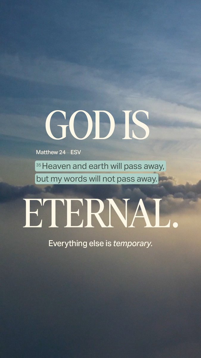 If you’ve felt overwhelmed, stressed, or anxious this week, you’re not alone. We live in a world full of things trying to distract us from God. That thing you’re facing? It’s real. But…it’s also temporary. God is eternal. And so is His love for you. “𝘍𝘰𝘳 𝘎𝘰𝘥 𝘴𝘰 𝘭𝘰𝘷𝘦𝘥 𝘵𝘩𝘦 𝘸𝘰𝘳𝘭𝘥 𝘵𝘩𝘢𝘵 𝘩𝘦 𝘨𝘢𝘷𝘦 𝘩𝘪𝘴 𝘰𝘯𝘦 𝘢𝘯𝘥 𝘰𝘯𝘭𝘺 𝘚𝘰𝘯, 𝘵𝘩𝘢𝘵 𝘸𝘩𝘰𝘦𝘷𝘦𝘳 𝘣𝘦𝘭𝘪𝘦𝘷𝘦𝘴 𝘪𝘯 𝘩𝘪𝘮 𝘴𝘩𝘢𝘭𝘭 𝘯𝘰𝘵 𝘱𝘦𝘳𝘪𝘴𝘩 𝘣𝘶𝘵 𝘩𝘢𝘷𝘦 𝙚𝙩𝙚𝙧𝙣𝙖𝙡 𝙡𝙞𝙛𝙚.” — John 3:16 NIV
