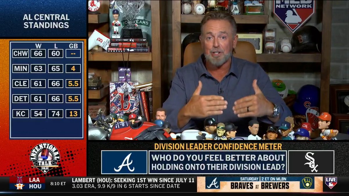 The Braves are leading against the White Sox this afternoon, their second of three straight games in three different cities 😬 Who between Atlanta and the South Siders are more likely to maintain their division lead? Siera Santos | RyanDempster | Kevin Millar