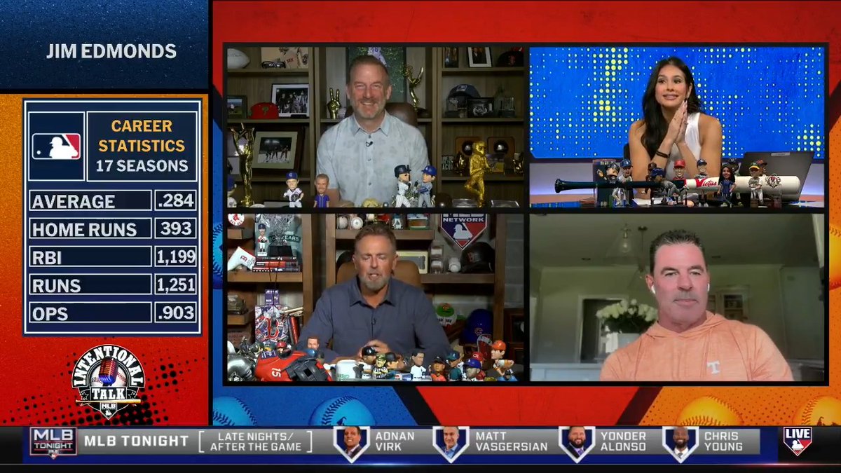 "You would think I was a designated fielder, cause everybody just asks me how the catch went." 😂 Jim Edmonds discusses his diving no-look catch, that landed at No. 3 on MLB's 250 for 250: top 10 ridiculous catches!