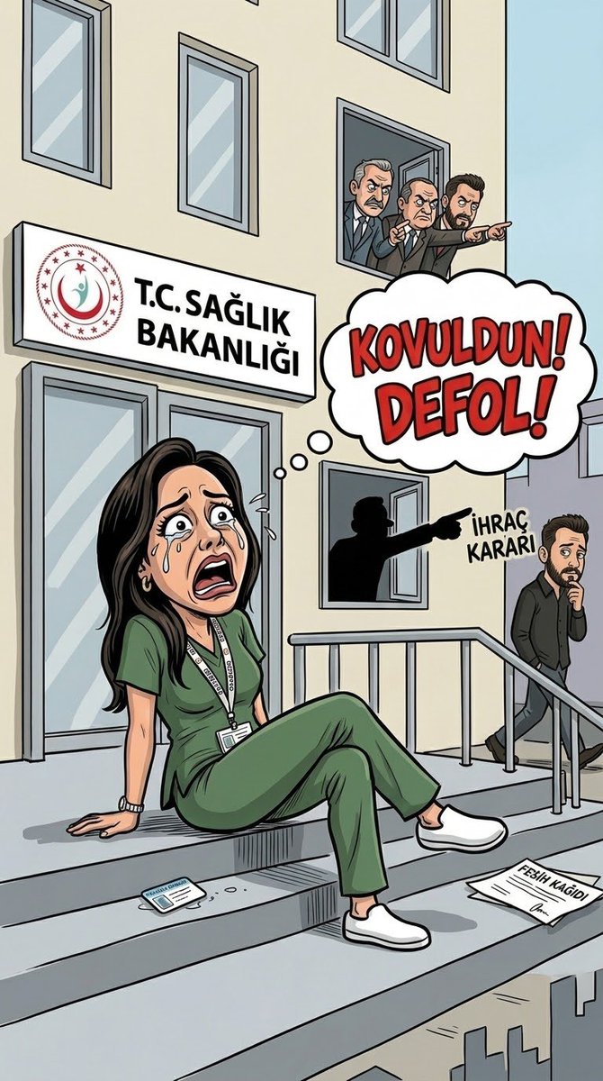 Milletimize nankörlük eden hemşire, kapının önüne konuldu. Şimdi bol bol saç yapmakla uğraşsın.