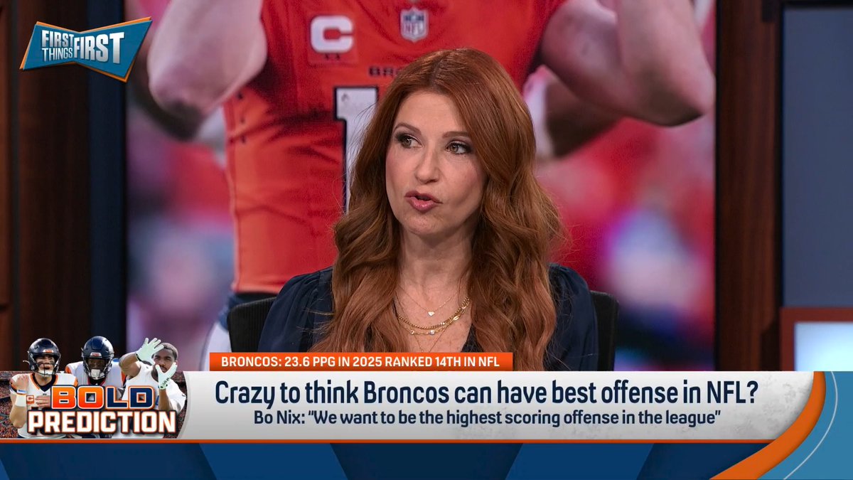 Bo Nix: “We want to be the highest scoring offense in the league.” Rachel Nichols reacts: “The Cowboys are closer to being a Super Bowl team than the Broncos are to being the best offense in the league in all four or five categories that he said.”