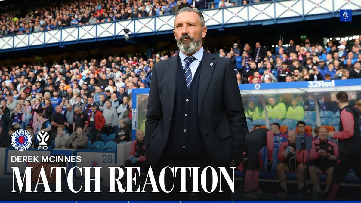 🎙️ Derek McInnes spoke to RangersTV following tonight’s match against FK Jablonec at Ibrox. #UECL