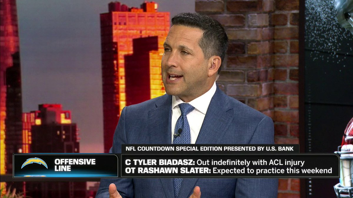 .Adam Schefter provides an update on the injuries for two key members on the Chargers' offensive line ✍️