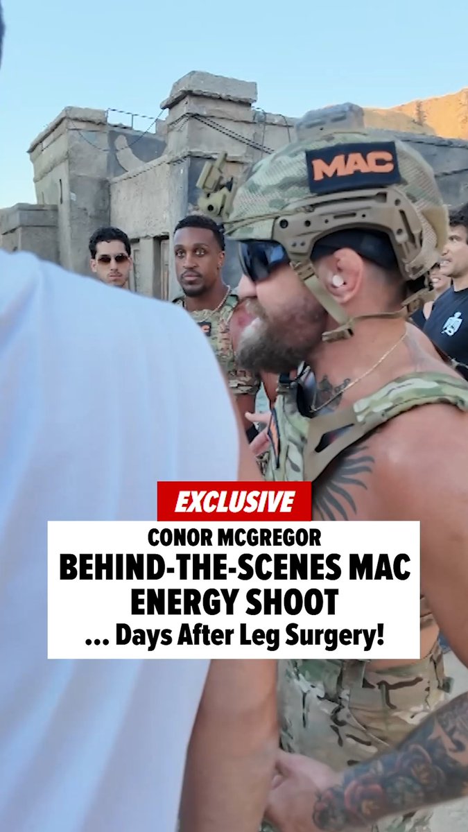 🥊⚡Conor McGregor wasn't just up and on his feet a week after ACL surgery ... the UFC superstar was filming an ad for his MAC Energy drink, and we got a BTS look!