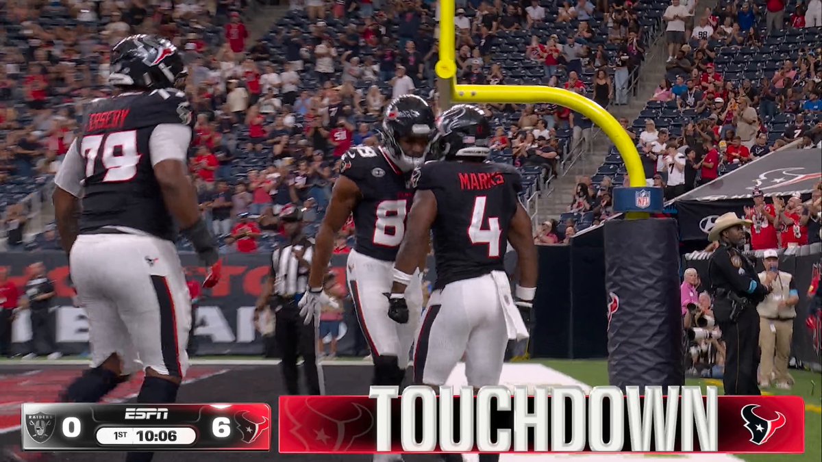 Year 2 off to a strong start for Woody Marks ๐ Catch Raiders-Texans on ESPN and the ESPN App ๐