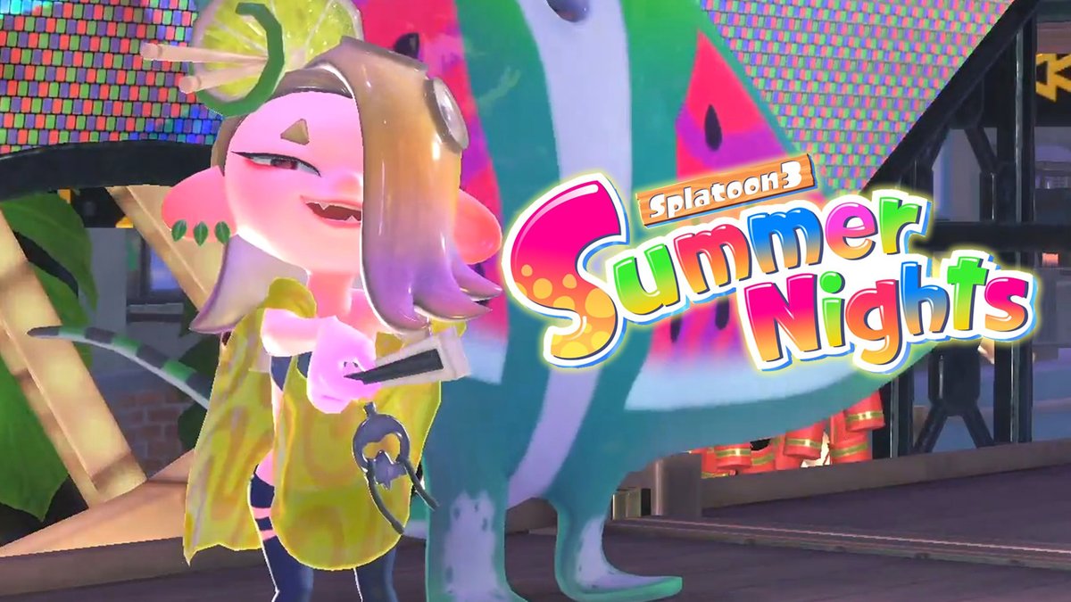 Mañana inicia el Summer Nights 🌴🌙 Es mi SplatFest de temporada favorito de Splatoon 3 Ya quiero experimentarlo por primera vez en Switch 2 😋
