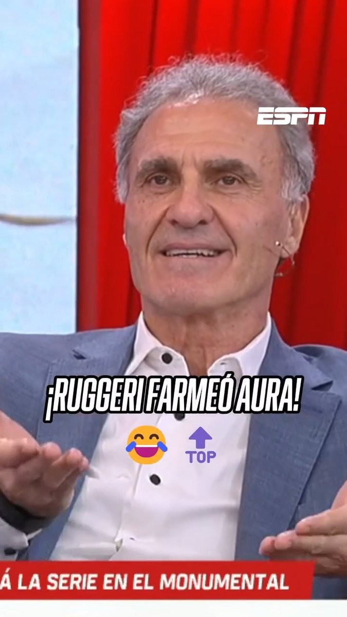 No pero el aura de Ruggeri. 🥵 Vía espnargentina/IG