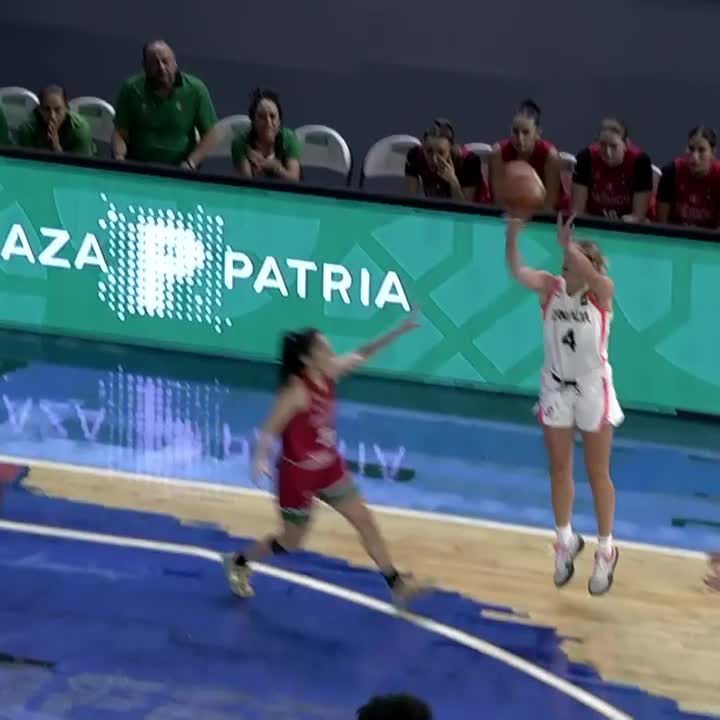 Sami Hill knocks down the triple &amp; gets the AND-ONE! 😤 #FIBAOQT