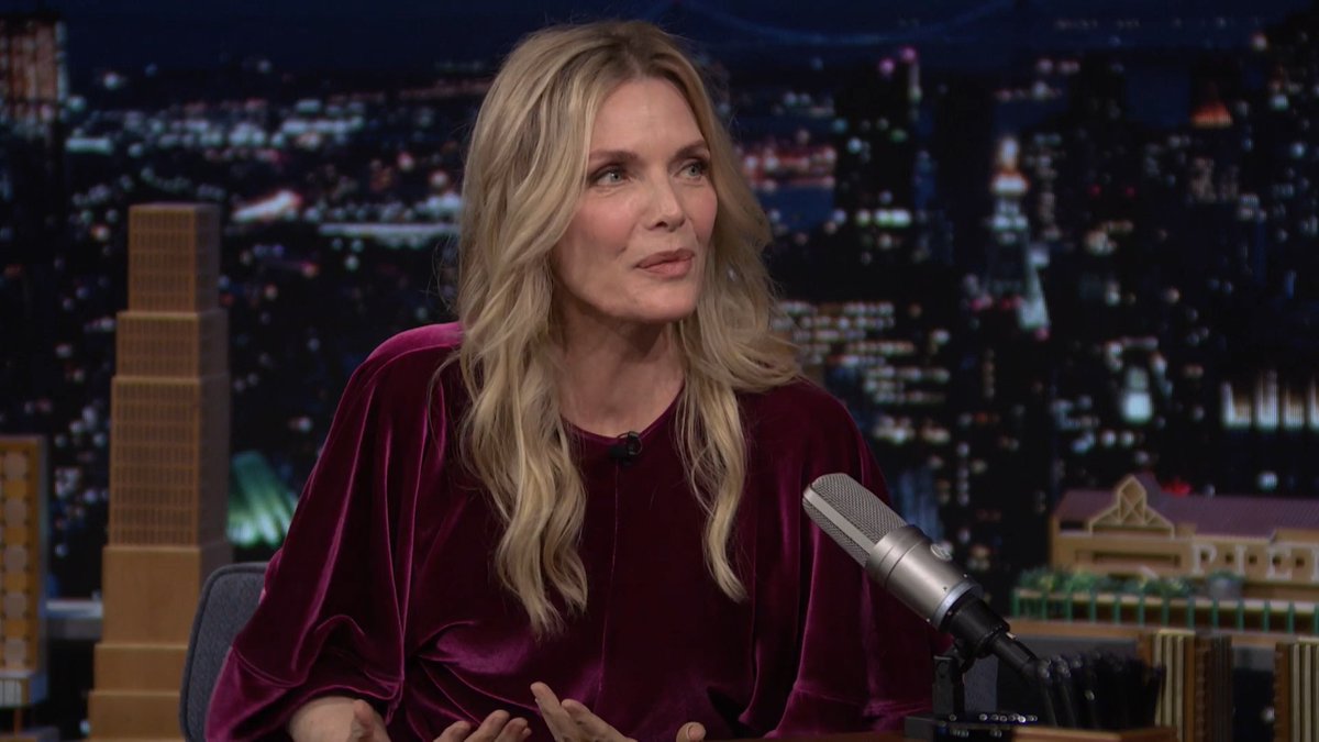 Michelle Pfeiffer addresses the rumors that she is retiring! #FallonTonight