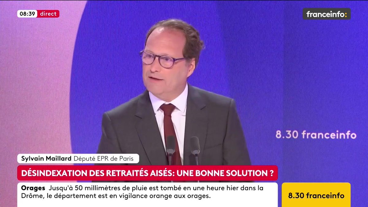 🔴 Budget 2027 : la question des retraites ➡️ "Nous souhaitons lancer la retraite par capitalisation […] sur la réforme des retraites, sur une partie par capitalisation, je crois qu’il y a une majorité à l’Assemblée nationale", selon Sylvain Maillard, député EPR de Paris