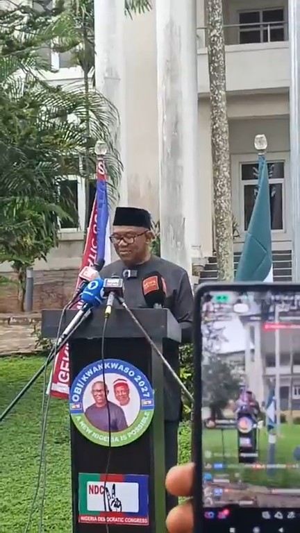 “Each year, millions of Nigerians enter the labour market, yet too many struggle to find productive opportunities. I do not believe Nigeria lacks the ability to address these ongoing challenges. We have the people, resources, talent and enterprises. Leadership must deliver results. My successful private-sector experience and my service as Governor of Anambra State have shown me what public leadership is all about. Government must manage resources responsibly. Public office is not a reward; it is a responsibility to the people.” — NDC presidential candidate, Mr Peter Obi, speaking this morning.
