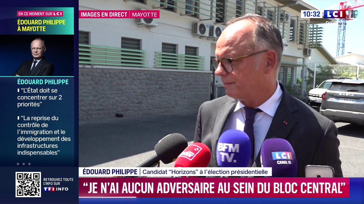 🗣️ "Je n’ai aucun adversaire au sein du bloc central. J’ai des concurrents avec lesquels j’ai des relations d’estime et de confiance qui me permettent de travailler avec eux. Mais la concurrence ne m’a jamais fait peur" 💬 Édouard Philippe, candidat à l’élection présidentielle
