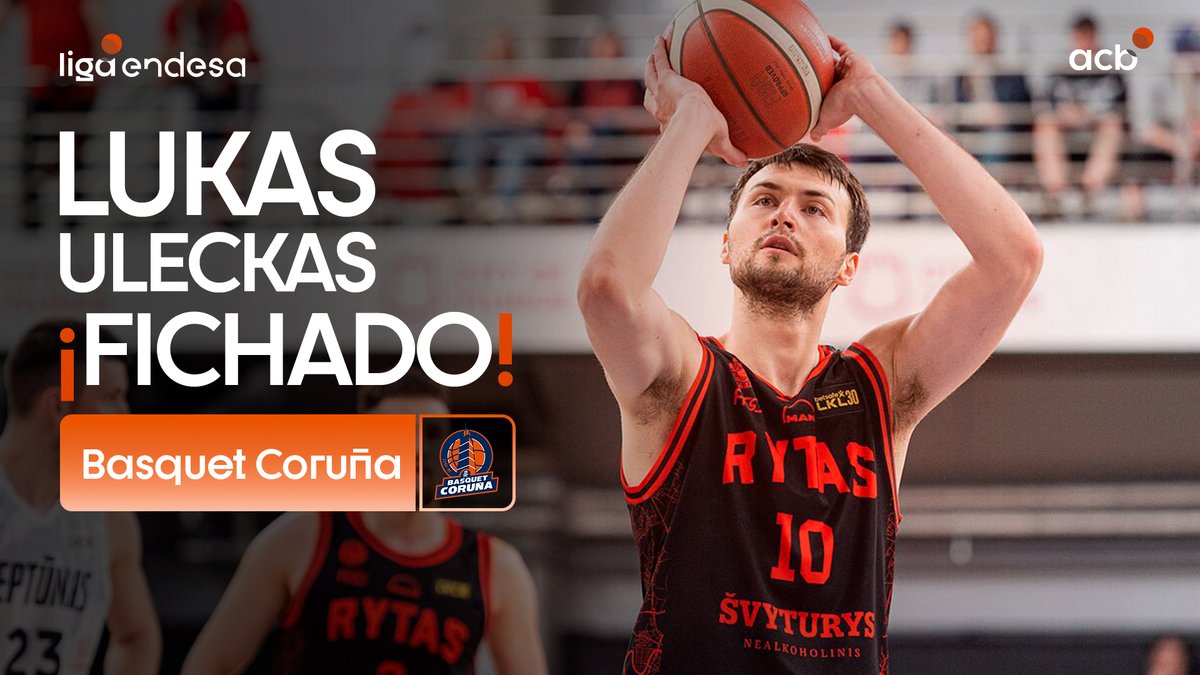 🆕 | #MercadoACB · 𝐍𝐨𝐦𝐛𝐫𝐞: Lukas Uleckas · 𝐏𝐚𝐢́𝐬: Lituania · 𝐀𝐥𝐭𝐮𝐫𝐚: 1,99m · 𝐔́𝐥𝐭𝐢𝐦𝐨 𝐞𝐪𝐮𝐢𝐩𝐨: Juventus Utenos · 𝐄𝐪𝐮𝐢𝐩𝐨 #LigaEndesa: Leyma Leyma Basquet Coruña 🍊 ¡Polivalencia en ambos lados de la pista para el conjunto gallego! 📹 | Basketball Champions League