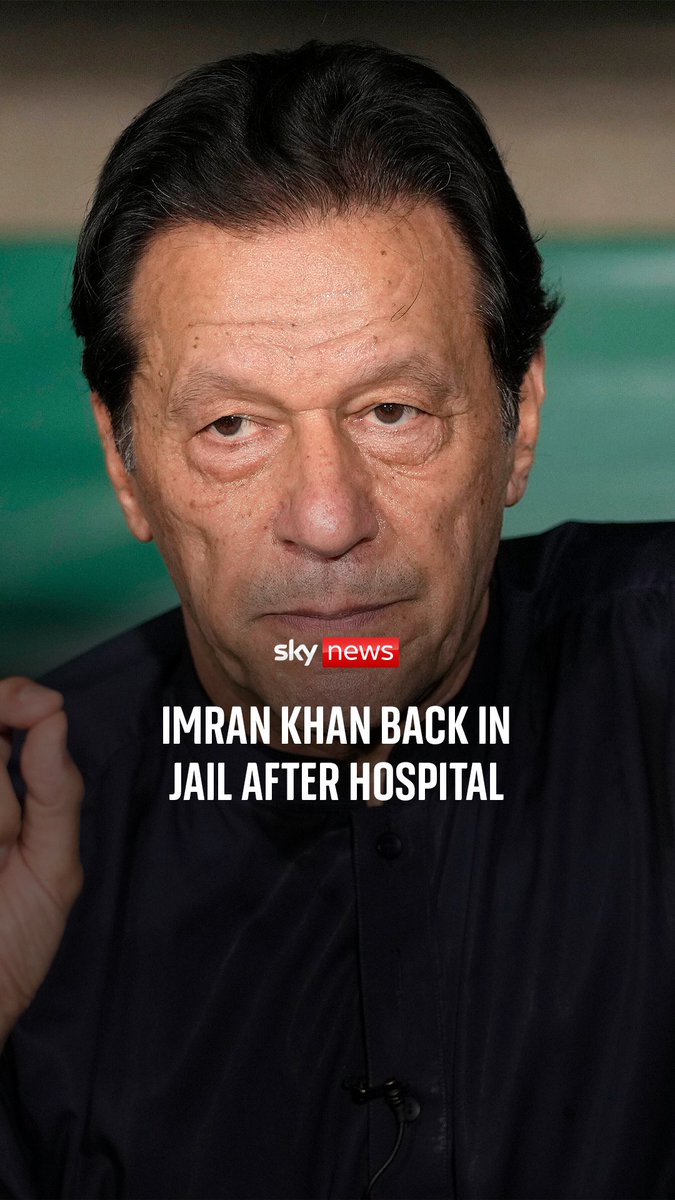 Former Pakistan Imran Khan had been transferred from Adiala prison to Shifa International Hospital, before returning to prison after a medical examination. Sky's Cordelia Lynch reports