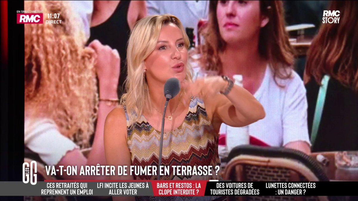 🚬 Faut-il interdire la cigarette en terrasse ? 🗣️ Sandrine Pégand : "Mes deux parents sont décédés de cela. À terme, il faudra interdire. Une terrasse n’est pas un fumoir à ciel ouvert." 🗣️ Abel Boyi : "Je suis d’accord. Je suis pour une société sans cigarette." #GGRMC