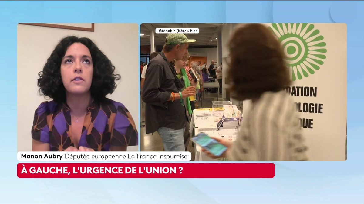 🔴 🗣 À gauche, l'urgence de l'union ? "On n'a pas de temps à perdre dans des palabres. Il y a une dynamique, celle de Jean-Luc Mélenchon, qui est aujourd'hui le seul en capacité d'atteindre le second tour", déclare Manon Aubry, députée européenne La France insoumise. #canal16