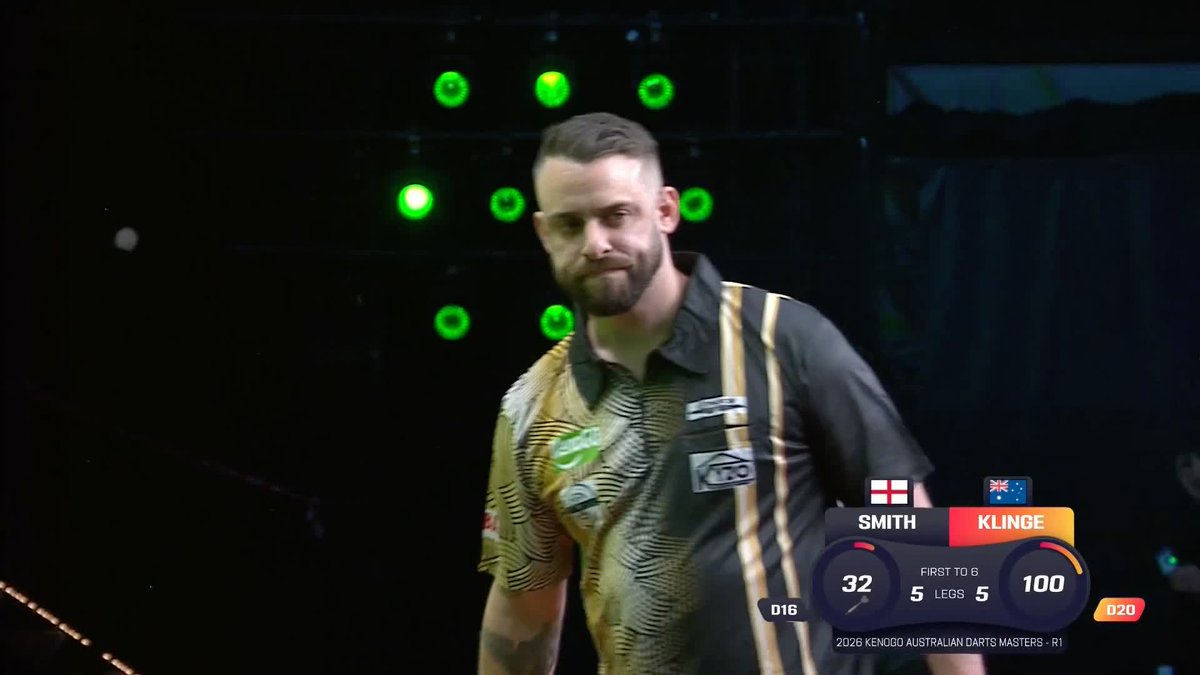 KLINGE WINS A BELTER! Brody Klinge condemns Ross Smith to a second round one defeat Down Under, with the ADA Tour topper surviving two match darts in a fantastic contest! #AusDarts | QF 📺