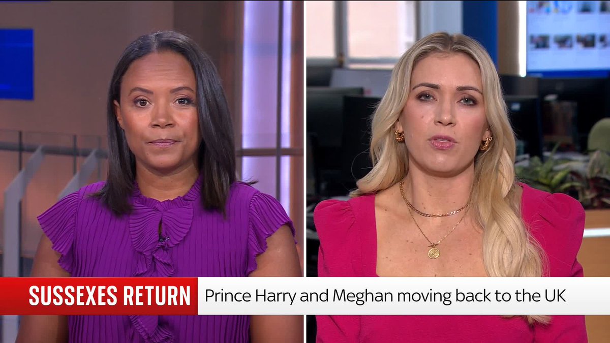 Reports suggest that the Duke and Duchess of Sussex are returning to the UK due to Meghan being offered a acting role Royal Journalist and Commentator Bronte Coy says Meghan will be appearing in a production in the UK