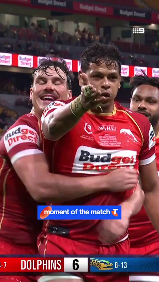 Selwyn Cobbo celebrates his 100th NRL match in style 🤩 #NRL Telstra Moment of the Match