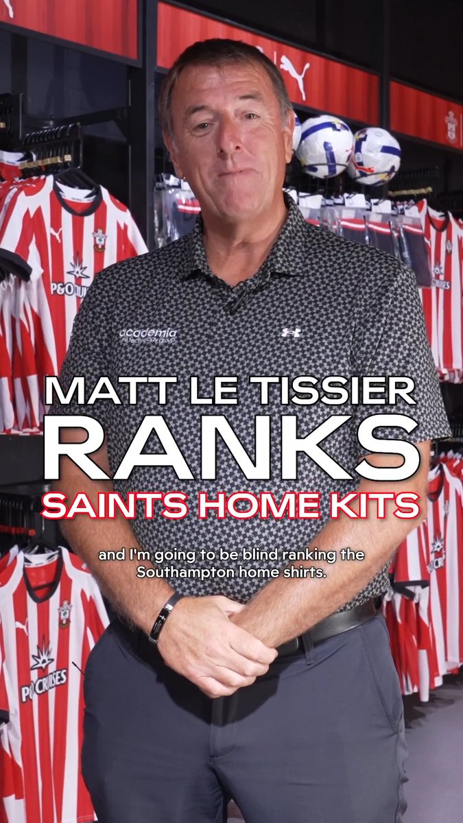 “This takes me back!” 🥹 Do you agree with Matt Le Tissier ✝️'s home kit rankings? 👀