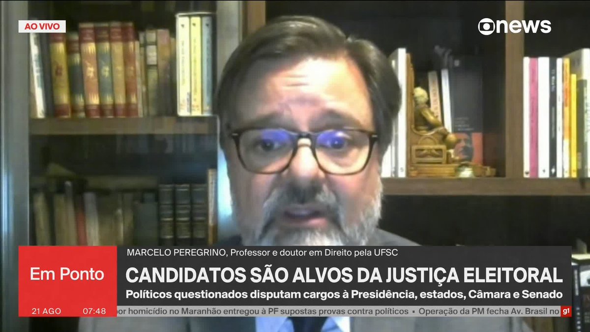 "O problema não é a celeridade da Justiça Eleitoral, o problema é a explosão de hipóteses de inegibilidade que nós temos", diz o professor Marcelo Peregrino . ➡️#GloboNewsEmPonto de segunda a sexta, às 06h30, na #GloboNews #Eleições2026
