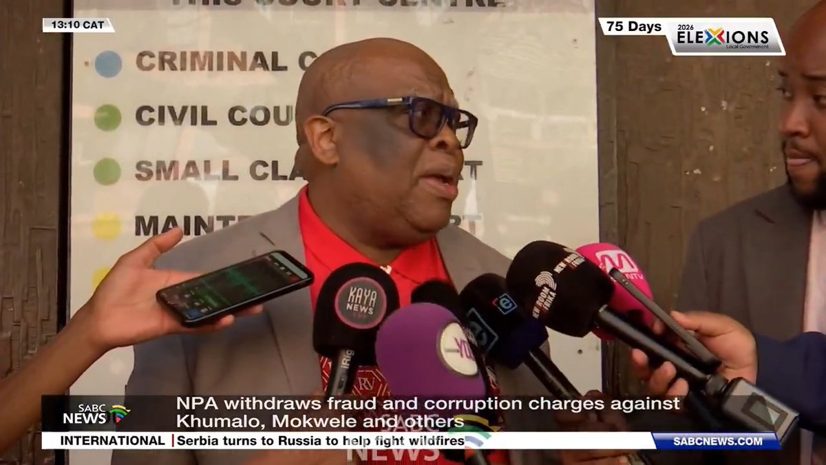 WATCH | The National Prosecuting Authority (NPA) has withdrawn fraud and corruption charges against Crime Intelligence head Dumisani Khumalo, Brigadier Dineo Mokwele and five co-accused in the Pretoria Magistrate’s Court.