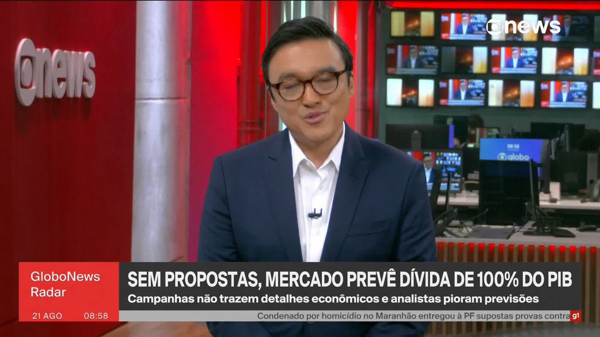 "O Brasil gasta mais do que arrecada. (...) O mercado financeiro prevê que a dívida [pública] só vai crescer num efeito bola de neve", diz Fernando Nakagawa sobre as previsões para o PIB. ➡️#GloboNewsRadar de segunda a sexta, às 08h30, na #GloboNews