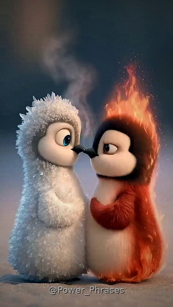 My calm is stronger than her fire. 🐧