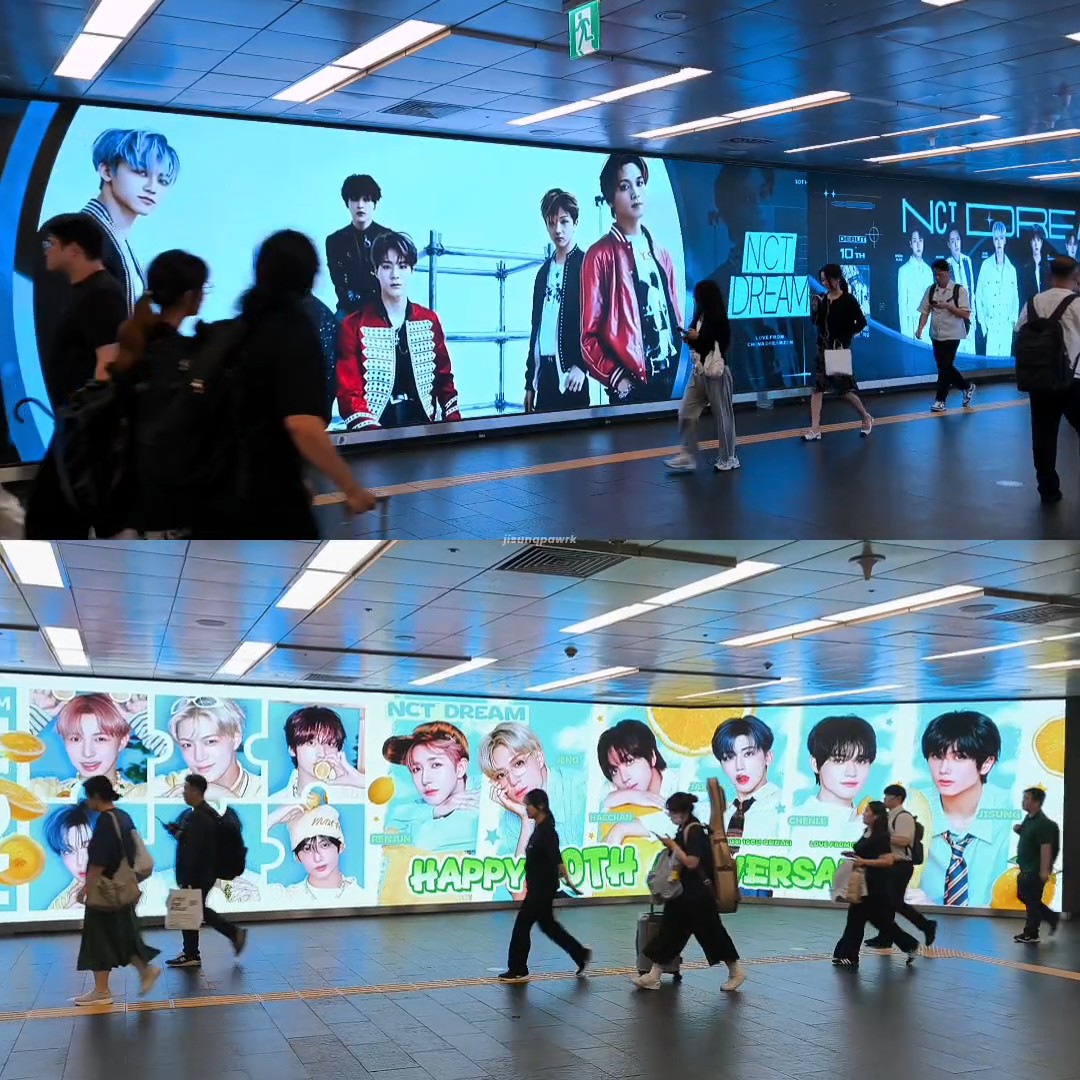 dream 10th anniversary ads at hongdae 🥹🩵