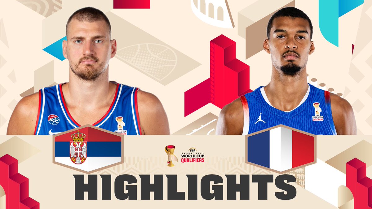 Clash of TITANS! ⚔️ Nikola Jokic &amp; Victor Wembanyama squared off in FIBA Basketball World Cup Qualifiers preparation game!