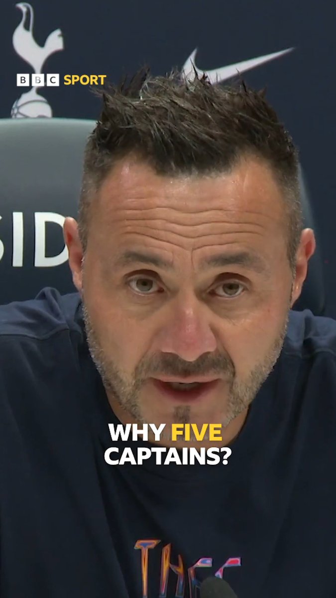 Spurs have FIVE captains for the new season ⚪© Head coach Roberto De Zerbi explains... 🗣💬