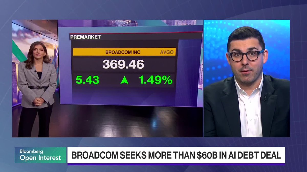 Broadcom is in talks to raise more than $60 billion in debt for an AI chip financing deal that will benefit Anthropic and other companies. Ed Ludlow reports