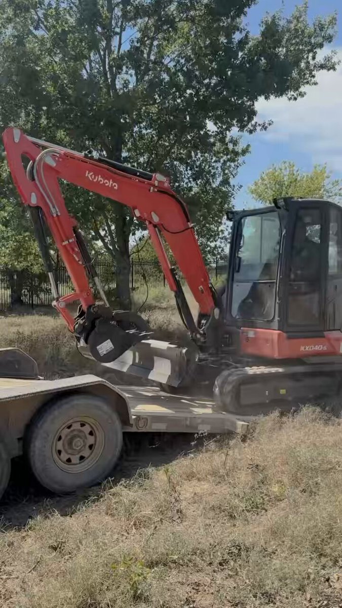Breaking in the new kubota... These fruit trees gotta go!!! #kubota #kubotacountry