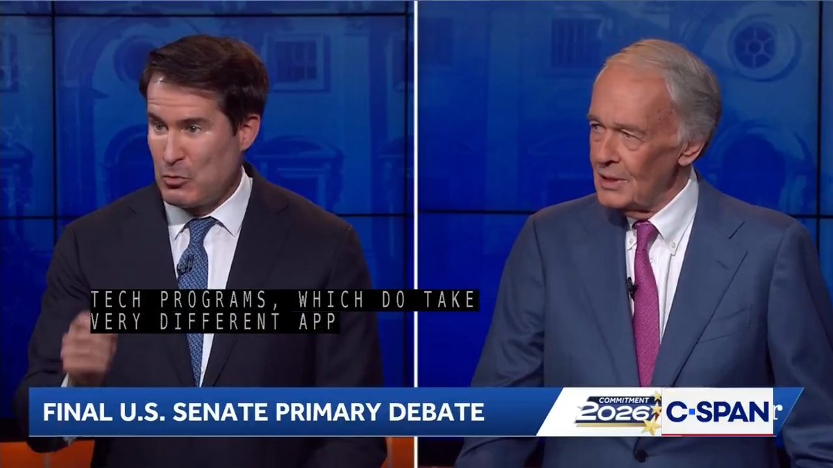 .Ed Markey says he uses whatever AI is built into his iPhone or iPad: "I don't know what companies my iPad might be using." .Rep. Seth Moulton Press Office responds: "If you don't even know what you're using...this is why we need a new generation of leaders to regulate these technologies."