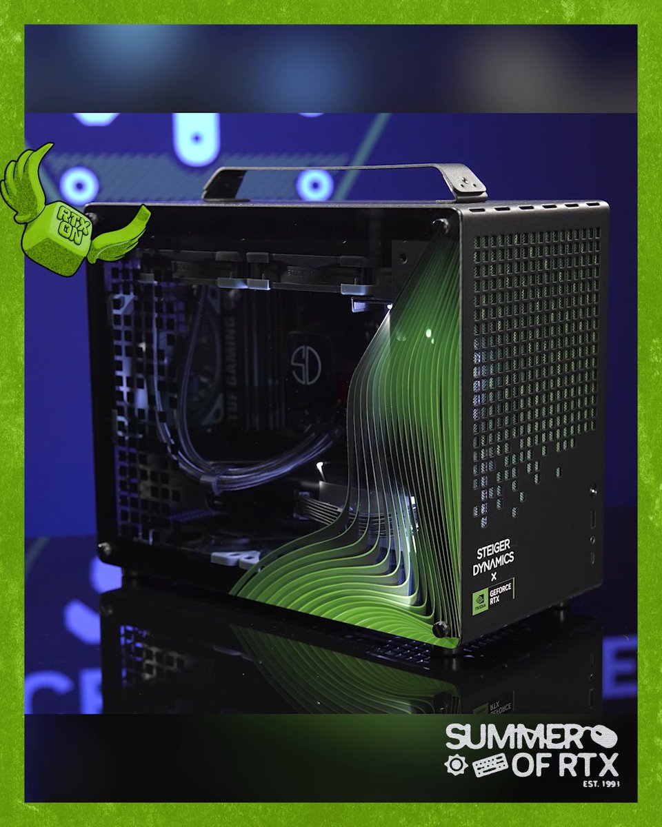 RTX PC Week — FREE PC DROP #5 🔔 WIN this custom STEIGER DYNAMICS build, powered by a GeForce RTX 5080 Founders Edition. A new rig is ready. Which game gets the first launch? Share your answer with #RTXPowersPlay to enter!