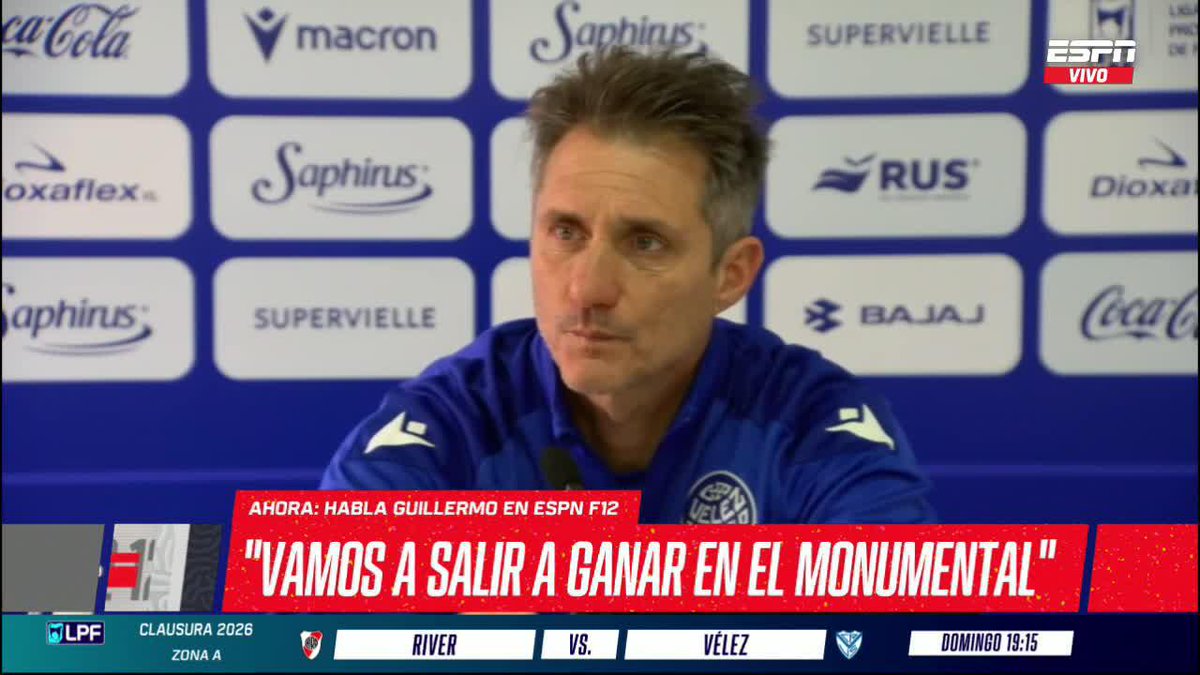 "SANGUINETTI HOY VA A RESOLVER LA FIRMA DEL CONTRATO EN LA TARDE" Guillermo habló de las novedades de Vélez y de lo que será el duelo ante River. ▶️ Mirá #ESPNF12 en el Plan Premium de #DisneyPlus