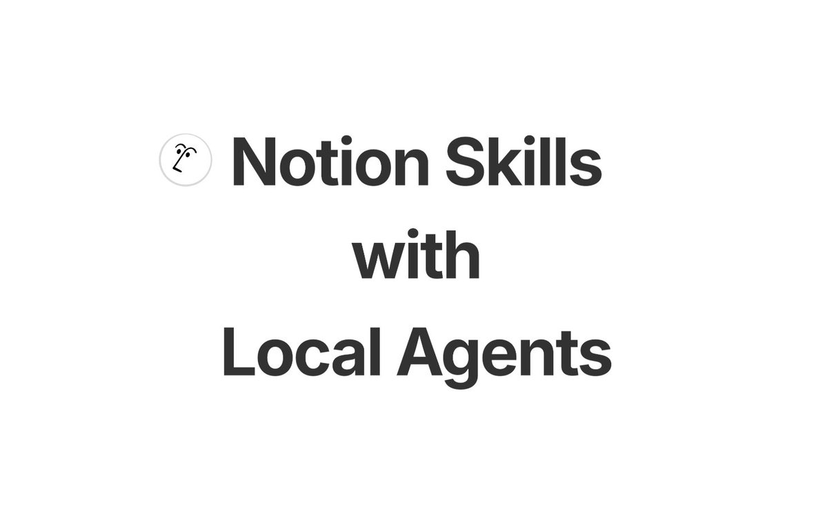 New: Use skills with local agents! Keep your skills in Notion as your source of truth, then download them to Claude Code, Codex, Cursor, Gemini, or Grok. You’ll get a SKILL.md plus any approved files. So you can use your skills wherever you work.