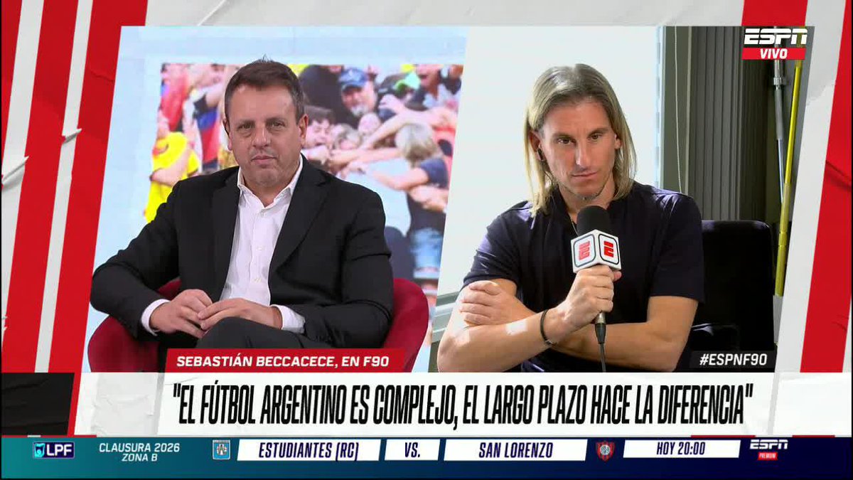 "ECUADOR ES UNA SELECCIÓN QUE, SIN DUDA, VA A SER UNA POTENCIA EN EL TIEMPO" Sebastián Beccacece con el @pollovignolo sobre su paso en Ecuador. ▶️ Mirá #ESPNF90 en el Plan Premium de #DisneyPlus