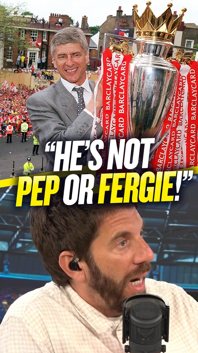❌ "I don't think you can be considered one of the greats until you win the Champions League." 👀 "Wenger's not Pep, Jose or Sir Alex, is he?" Andy Goldstein explains why he can't consider Arsene Wenger as an all-time great manager