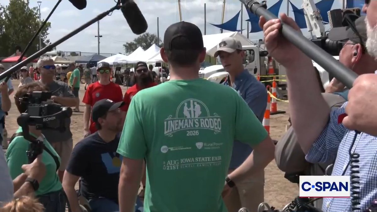 Iowa candidate for gov.Rob Sand (D) and U.S. Sen. candidate Josh Turek (D-IA) meet at the Iowa State Fair.