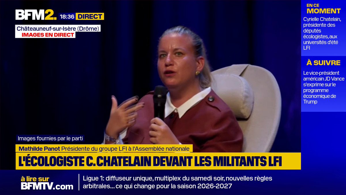 "Un accord au carré": Mathilde Panot tend une nouvelle fois la main aux Écologistes en vue de l'élection présidentielle de 2027 #BFM2