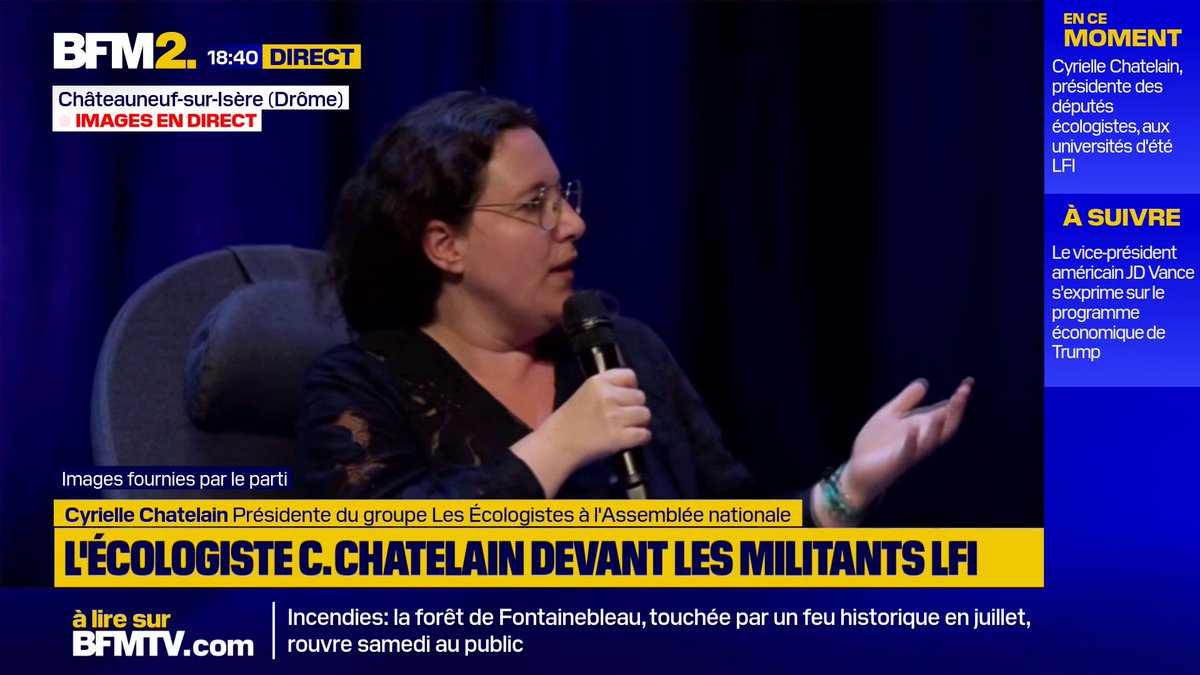 Présidentielle 2027: "La décision finale reviendra à nos adhérents" La présidente du groupe Écologiste et Social à l'Assemblée, Cyrielle Chatelain, répond à Mathilde Panot à propos de la main tendue de LFI #BFM2